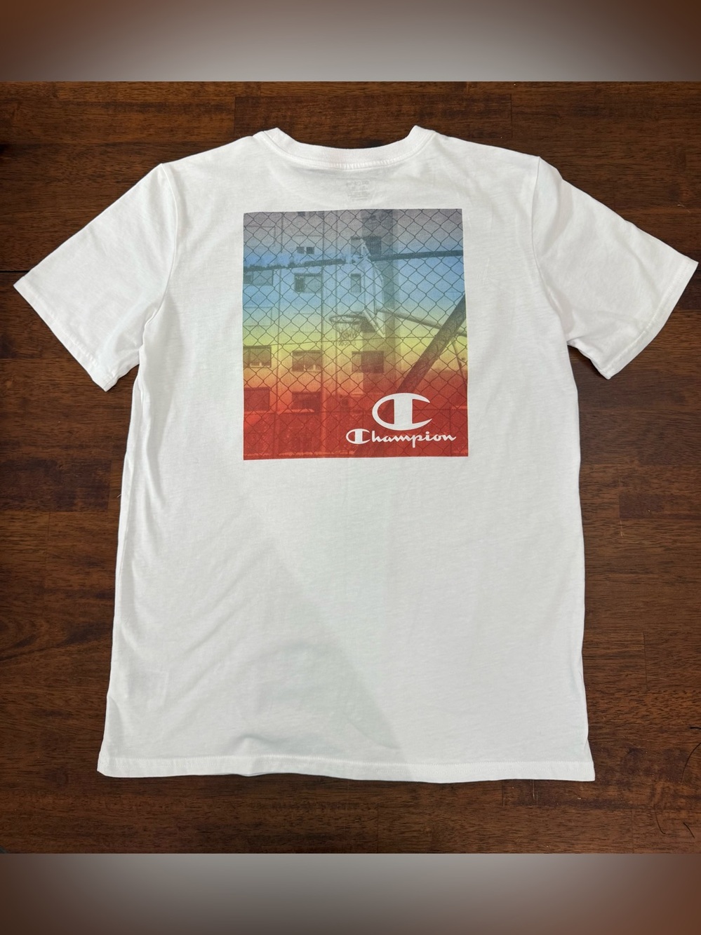 Champion Boys White Graphic Tee Basketball XXL 18/20